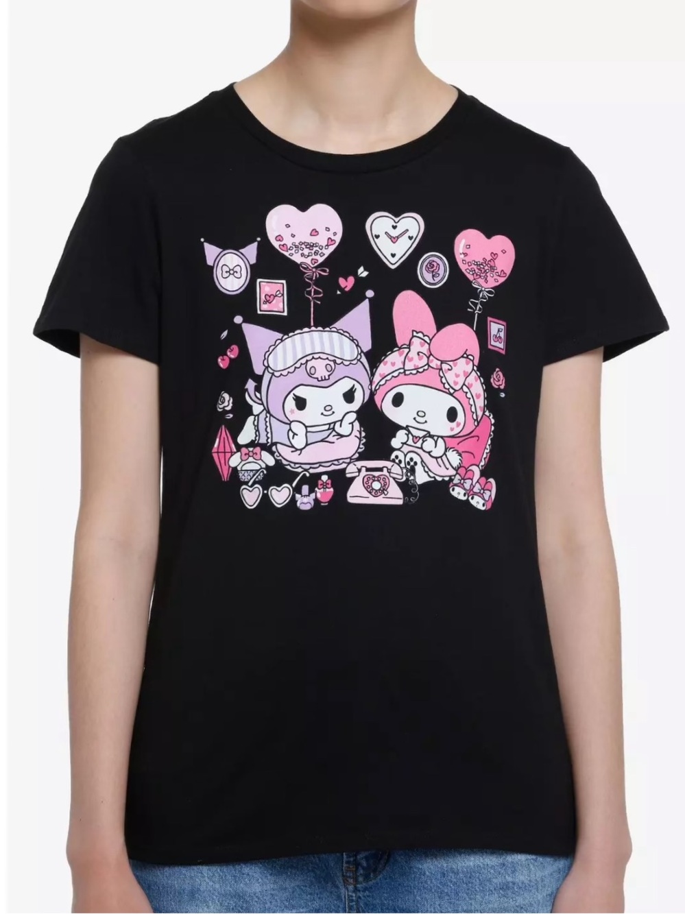 Kuromi and My Melody T‑Shirt, XS